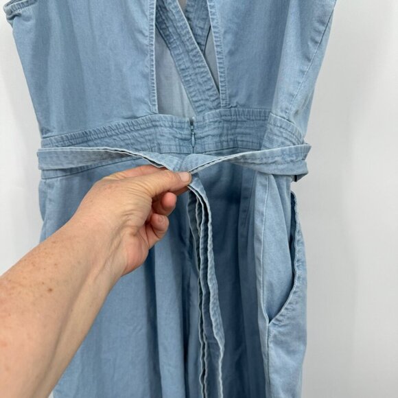 Jack BB Dakota Suko Jumpsuit Washed out Chambray Size  8 Romper Pants Blue - Picture 9 of 11